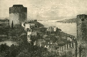 博斯普鲁斯海峡的景色：欧洲城堡，1890年。 作者 不明