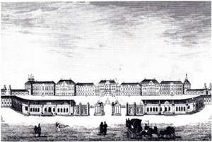 凯瑟琳宫的视图在Tsarskoye Selo，c。 1840年 作者 不明