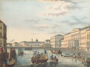 1820年代在圣彼得堡的丰坦卡河景观 作者 不明