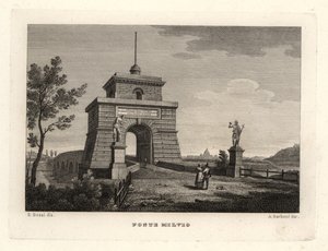 Milvian（或Mulvian）桥的景色，Ponte Milvio，罗马 作者 不明