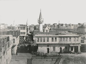 1895年，埃及苏伊士，旧城的景色。 作者 不明