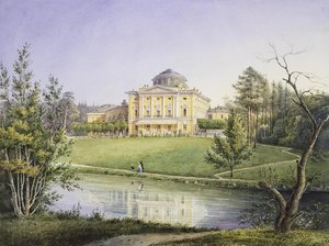巴甫洛夫斯克宫的景色，1847年 作者 不明
