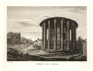 View of the Temple of Vesta, Tempio di Vesta, Rome 作者 不明