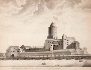 维堡城堡的风景，c。 1840年 作者 不明