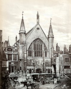 伦敦市市政厅和旧图书馆东端的景色，1886年 作者 不明