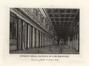 View of the interior of the Basilica di Santa Maria Maggiore, Church of Saint Mary Major, Rome 作者 不明