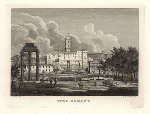 View of the ruins of the Roman Forum, Foro Romano 作者 不明
