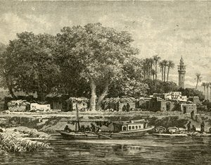 尼罗河三角洲景观，1890年。 作者 不明