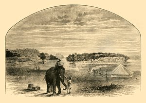1890年在印度河上观看。 作者 不明