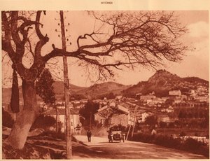 从耶尔的冬宫路拍摄的景色，1930年。 作者 不明