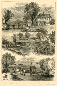 利河上的风景，c1876年。 作者 不明