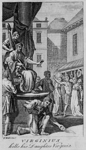 维珍纽斯（Virginius）杀死了18世纪中叶的女儿弗吉尼亚。 作者 不明