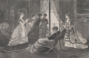 在元旦等待呼叫 哈珀的巴扎尔，第二卷，1869年1月2日。 作者 不明