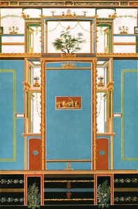 墙壁装饰，意大利庞贝城，1928年。 作者 不明
