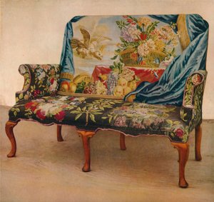 Soho挂毯核桃长椅，c1730，1929年 作者 不明