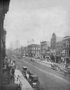 明尼苏达州明尼阿波利斯市华盛顿大道，建于1897年。 作者 不明