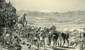 1880年9月1日，观看巴布·瓦利山（Bab Wali Mountain）上的阿富汗军队溃败，1901年。 作者 不明