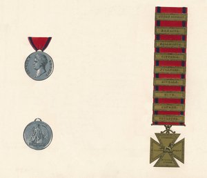 滑铁卢和军事一般服务勋章1793-1814，十九世纪 作者 不明