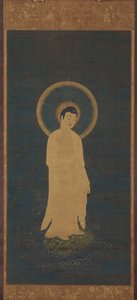 阿米达佛（Amida Buddha Raigo）的欢迎血统，约12701333。 作者 不明