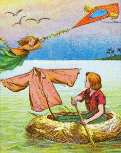 温迪和彼得逃亡，大约在1905年。 作者 不明