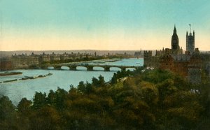 威斯敏斯特桥，伦敦，c1910。 作者 不明