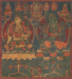 白色塔拉和绿色塔拉，1450-1500年。 作者 不明
