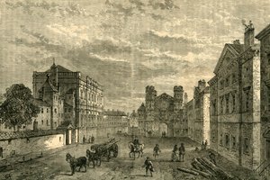 怀特霍尔，《望向霍尔拜因门户》，1881年。 作者 不明