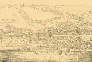 白厅，来自河，1881年。 作者 不明
