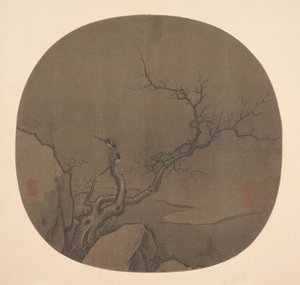 冬日的枝桠和喜鹊。 作者 不明