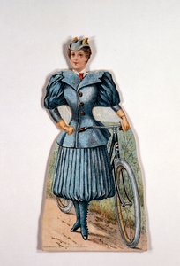 骑自行车的衣服的女人，美国人，c1900 作者 不明
