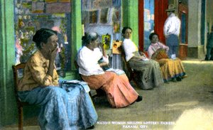 出售彩票的妇女，巴拿马城，巴拿马，1920年代 作者 不明