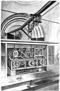 1866年在伦敦皇家交易所的时钟工作部分 作者 不明