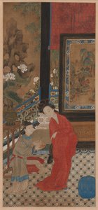杨贵妃离开浴场，1700年代。 作者 不明
