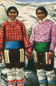 年轻的因纽特人妇女，格陵兰，c1928。 作者 不明
