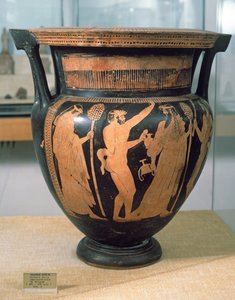 黑色人物krater，由半人马画家，公元前480-470