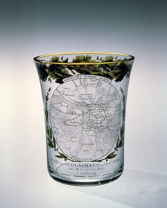 由Samuel Mohn，1813-14装饰的吹制，染色和珐琅烧杯 作者 未知未知