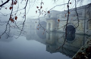 桥梁在湖，Blenheim宫殿，牛津郡，建于c.1705-24世纪 作者 未知未知