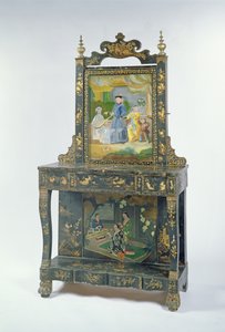 中国出口黑漆和包裹镀金大厅立场，19世纪中期 作者 未知未知