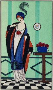 1913年，罗伯特皮切诺特（Robert Pichenot）的“巴黎服饰”（Costumes Parisiens）的平纹细布上衣 作者 未知未知