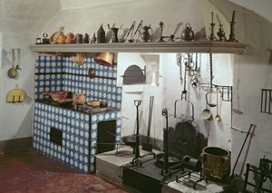 Hotel de Cabris酒店的厨房内部，1774年