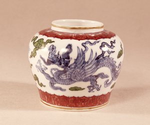 罐子，15世纪晚期与tou tsai装饰（战斗或对比色） 作者 未知未知