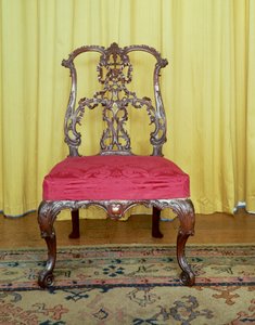 Chippendale设计的桃花心木riband后椅 作者 未知未知