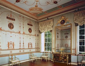 奥斯特利公园，伊特鲁里亚室，由罗伯特亚当（1728-92）建造，始于1761年，英国米德尔塞克斯 作者 未知未知