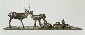 雄鹿和鹿与小鹿伦勃朗布加迪（1885-1916） 作者 未知未知