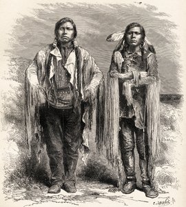 两位Ute印第安人，来自“手中的世界”的插图，由查尔斯拉普兰特（卒于1903年）刻，于1878年出版 作者 未知未知
