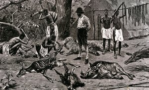 狩猎的好日子1900 年（雕刻） 作者 未知艺术家