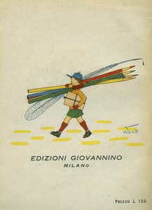 戴着钢笔和铅笔的小学生。儿童音乐专辑。Edizioni Giovannino, sd. 作者 不明
