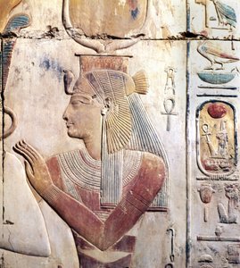 埃及的阿比多斯：塞提（塞提）一世的奥西里亚克神庙，ISIS 女神。