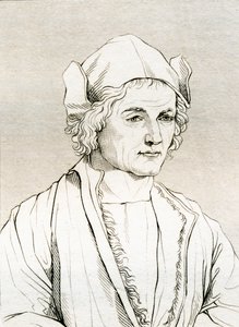 阿尔布雷希特·丢勒 (Albrecht Dürer) 的父亲，根据阿尔布雷希特·丢勒 (Albrecht Dürer) 于 1497 年的一幅画作，来自“肖像和绘画历史画廊”，1808 年出版 作者 不明