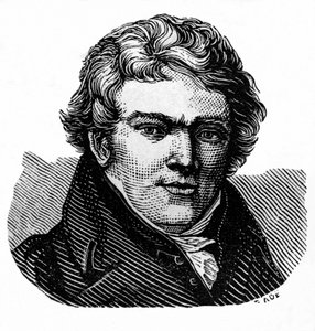Aloys Senefelder (1771-1834), acteur et dramaturge allemand, inventeur de la lithographie et imprimeur - Senefelder, Alois, inventor of the lithography.插图/木刻选自："插图中的世界"，由作者 Chr. 作者 未知艺术家